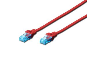 CAT 5e U-UTP patch cable. Cu 4016032212287 UTP5005R - CAT 5e U-UTP patch cable. Cu -AWG 26/7. red RAL3010 0.5m - 4016032212287