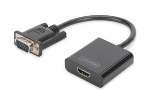 VGA to HDMI Converter + Audio 4016032444213 767593 - VGA to HDMI Converter + Audio -(3.5mm) Full HD (1080p), - 4016032444213