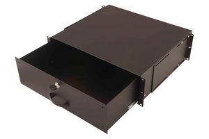 3U lockable drawer 4016032169444 - 3U lockable drawer -color black RAL 9005 - 4016032169444