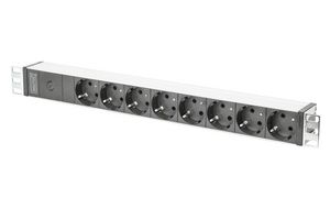 1U Aluminum PDU, 4016032352778 762990 - 1U Aluminum PDU, -rackmountable, 8x CEE 7/7 - 4016032352778