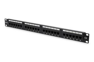 CAT 6 Patch Panel, 4016032241553 PP-013, IC-93866, 764733 - CAT 6 Patch Panel, -unshielded, 24-port RJ45 - 4016032241553