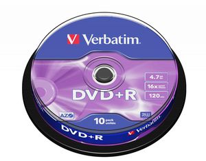DVD+R  16X 4.7GB Branded 43498 - DVD+R/RW media -  023942434986