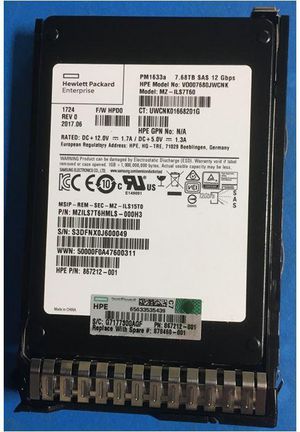 SSD 7.68TB 12G SFF SAS RI SC  870144-B21 - 