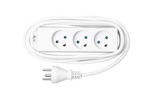 Power strip 3 outlets 3m White 5704174389736 - Power strip 3 outlets 3m White -With child protection - 5704174389736