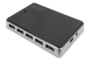 USB 2.0 Hub 10-port, 10x USB 4016032331445 - USB 2.0 Hub 10-port, 10x USB -A/F, 1x USB mini incl ext. - 4016032331445