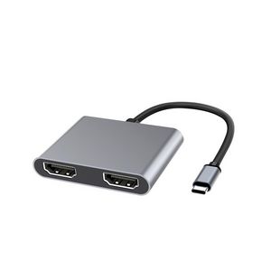 USB-C to HDMI X2 Female 5706998538338 - USB-C to HDMI X2 Female -splitter Multi-Monitor - 5706998538338