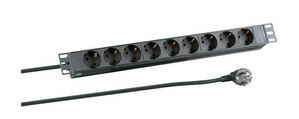 8-way Outlet strip,19 3meter 5712505256008 - 8-way Outlet strip,19