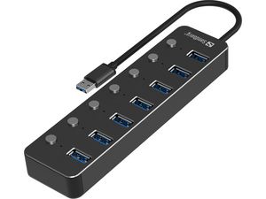 USB 3.0 Hub 7 Ports 5705730134333 - USB 3.0 Hub 7 Ports -USB 3.0 Hub 7 Ports, USB 3.2 - 5705730134333