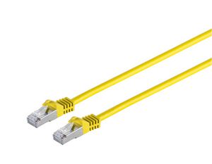 RJ45 patch cord S/FTP (PiMF), 5712505454725 - RJ45 patch cord S/FTP (PiMF), -w. CAT 7 raw cable 1m Yellow - 5712505454725