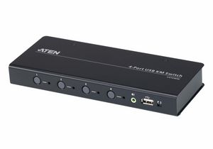 4 Port USB KVM Switch 4719264646232 - 4 Port USB KVM Switch -4-Port USB KM Switch, Black - 4719264646232