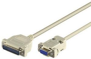 Serial Printer Cable, 1.8m 5706998505934 576700, .003PC, IC-137000 - Serial Printer Cable, 1.8m -DB9-DB 25 female - male - 5706998505934