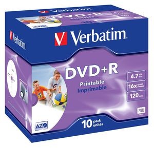 DVD+R  16X, 4.7GB Wide Print. 43508 - DVD+R/RW media -  023942435082