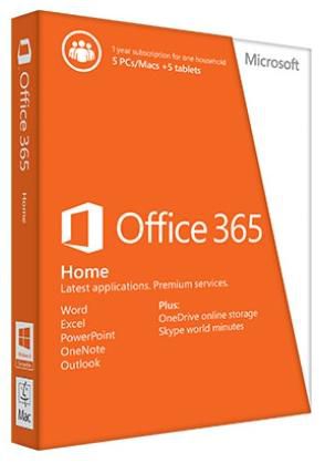 Office 365 Home 5-PC/MAC 0885370451368 - 