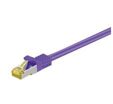 RJ45 patch cord S/FTP (PiMF), 5712505454787 - RJ45 patch cord S/FTP (PiMF), -w. CAT 7 raw cable 1m Purple - 5712505454787