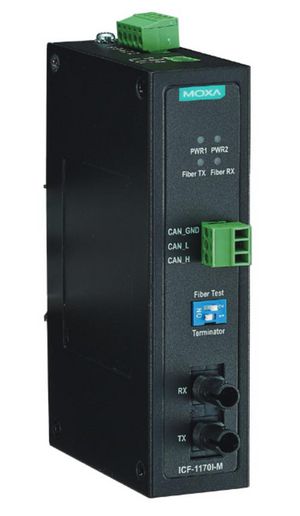 INDUSTRIAL CAN BUS TO FIBER CO  ICF-1170I-M-ST-T - I/O -