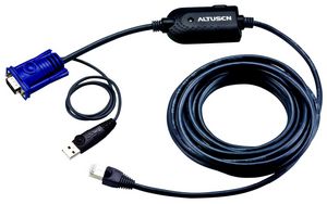 USB VGA KVM Adapter (5M Cable) 4710423777118 - USB VGA KVM Adapter (5M Cable) -Built in 4.5m Cat 5 cable - 4710423777118