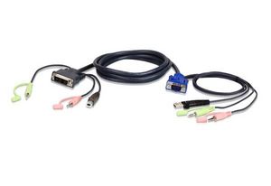 VGA USB to DVI KVM Cable 3m 4719264645068 - 