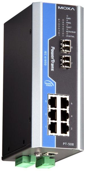 IEC 61850-3, 8-PORT MANAGED SW  PT-508-MM-LC-HV - I/O -