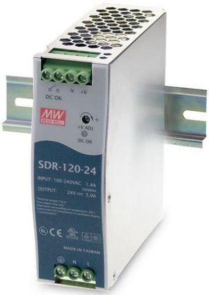 DIN-RAIL 24VDC FORSYNING, -25 SDR-120-24 - 5703431458758
