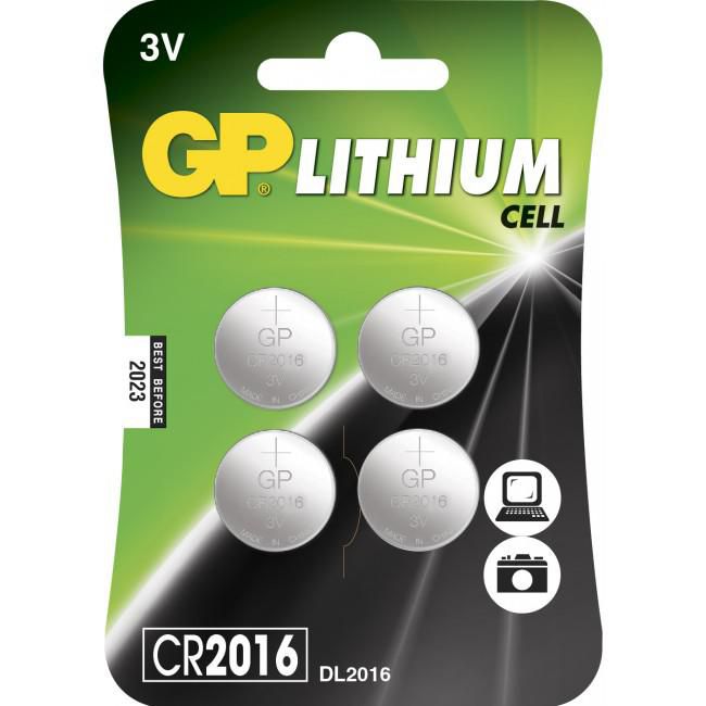 GP Batteries Lithium Cell Battery - CR2016, 1-pack - W124997070