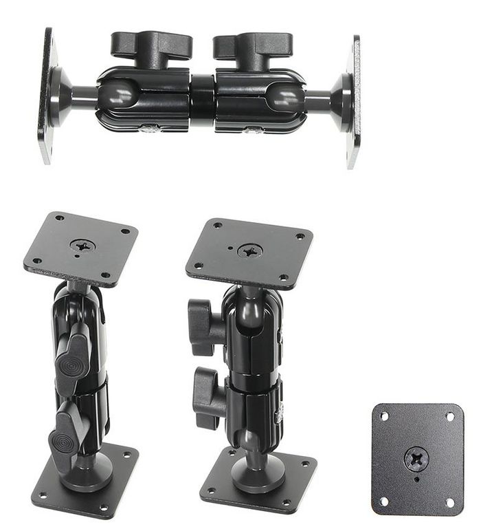 Brodit Pedestal Mount 5", Total lenght: 132 mm, With ball head and wingnut, AMPS-holes - W124492664