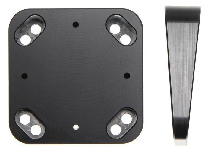 Brodit Extension mounting plate, angled 10°. With 6 predrilled holes. - W126346270
