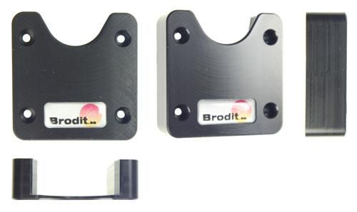 Brodit Universal mount for slot button and clip holder. With predrilled holes. - W126346329