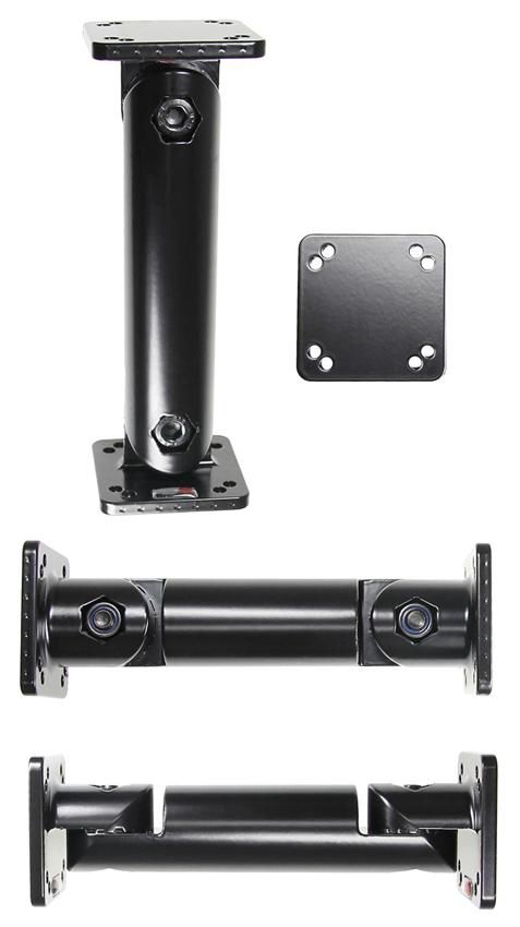 Brodit Pedestal mount 6". Total length: 150 mm, Mounting plate: 50x50 mm, 2xAMPS holes, Includes 1 Allen key, Black - W125298623