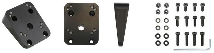 Brodit Angled distance plate, 50x60x5-21 mm, Angled 15° - W126346604