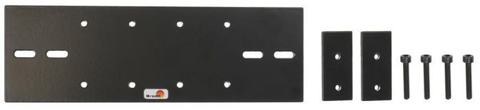 Brodit Mounting plate, Single DIN, black - W126346643