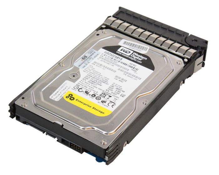 Hewlett Packard Enterprise 250GB hot-swap Serial ATA (SATA) hard drive - 7,200 RPM, 3.Gbps trasfer rate with Native Command Queing (NCQ), 3.5-inch form factor - W125120260