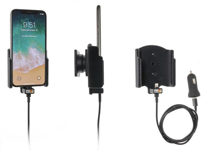 Brodit Active holder, Cig-plug, Apple iPhone X, Tilt, Swivel - W125091073