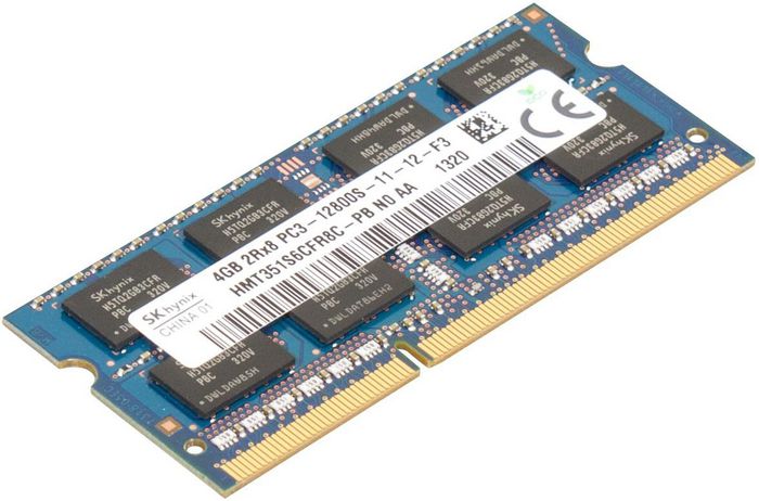 HP 4GB, PC3-10600, shared DDR3-1333MHz SDRAM Small Outline Dual In-Line Memory Module (SODIMM) - W124824894