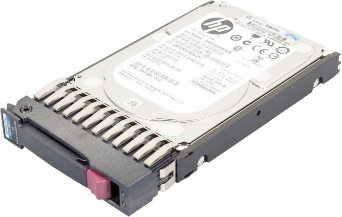 Hewlett Packard Enterprise 1TB hot-plug dual-port SAS hard disk drive - 7,200 RPM, 6Gb/sec transfer rate, 2.5-inch small form factor (SFF), Midline - W125126795