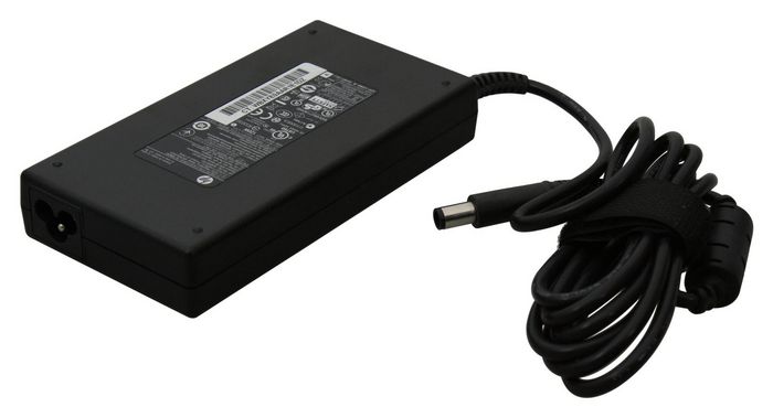 HP AC adapter (120-watt) - RC/V, slim form factor - With power factor correction (PFC) technology - Requires separate 3-wire AC power cord - W125088085