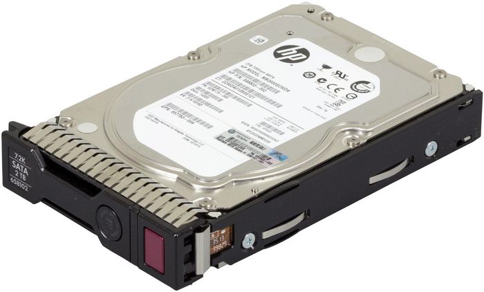 658102-001-RFB, Hewlett Packard Enterprise 2TB hot-plug SATA hard disk drive - 7,200 RPM, 6Gb per second transfer rate, large form factor (LFF), midline, SmartDrive carrier - Not for use in