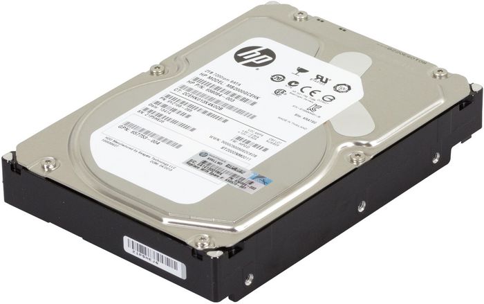 Hewlett Packard Enterprise 2TB non-hot-plug SATA hard disk drive - 7,200 RPM, 6Gb/sec transfer rate, 3.5-inch large form factor (LFF), Midline - W124372166
