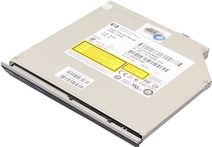 HP DVD+/-RW SuperMulti double-layer optical drive - SATA interface, 9.5mm height - Includes bezel and bracket - W124929058