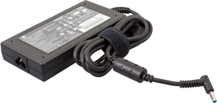 HP Smart AC adapter (120W) - 4.5mm barrel connector, non-power-factor correcting (NPFC) - Requires separate 3-wire AC power cord with C5 connector - W124532975