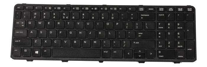 HP Keyboard (Dutch), Black - W124534258
