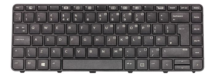 HP Keyboard (English), Black - W125235004