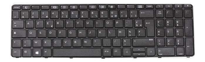 HP Keyboard (French), Black - W125235025