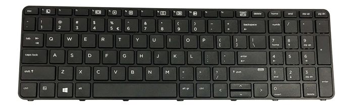 HP Keyboard (Dutch), Black - W124435550