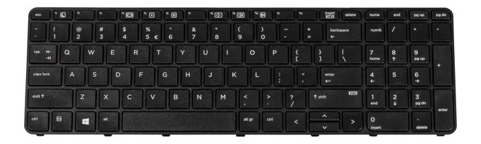 HP Advanced keyboard with touchpad - Spill resistant design with drain - Includes connector cable - NL layout - W124736049