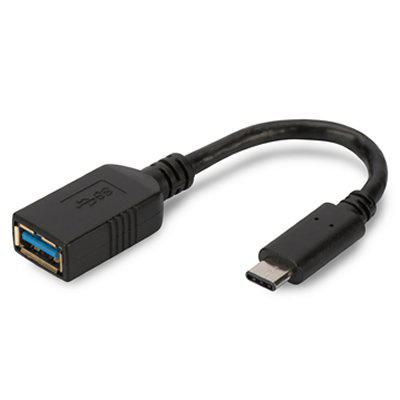 Digitus USB Type-C adapter cable, OTG, type C - A M/F, 0,15m, 3A, 5GB, 3.0 Version, bl - W125392797