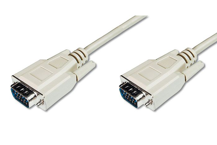 Digitus VGA Monitor connection cable, HD15 M/M, 1.8m, 3CF, be - W125481164