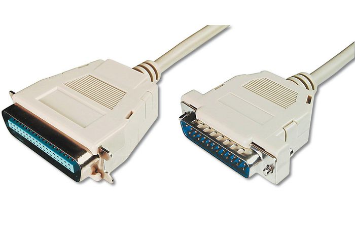 Digitus Printer connection cable, D-Sub25 - Cent36 M/M, 1.8m, parallel, snap-hoods, be - W125481226