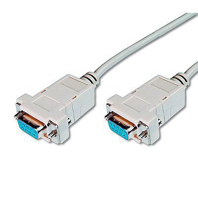 Digitus Zero-Modem connection cable, D-Sub9 F/F, 1.8m, snap-hoods, be - W125414633