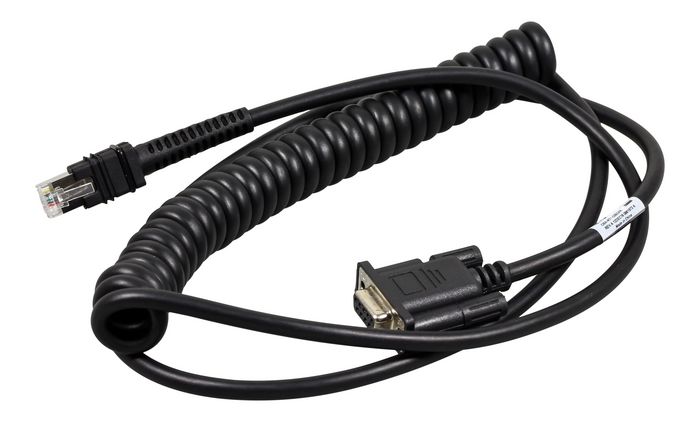 Zebra RS232/DB9, Female Connector, 2.8m, Coiled, Power Pin 9 - W124447160