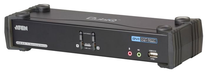 Aten 2-Port USB DVI Dual Link KVM Switch with Audio & USB 2.0 Hub (KVM cables included) - W124947978